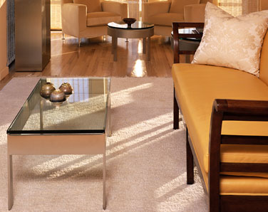 Stainless steel coffee table for private residence